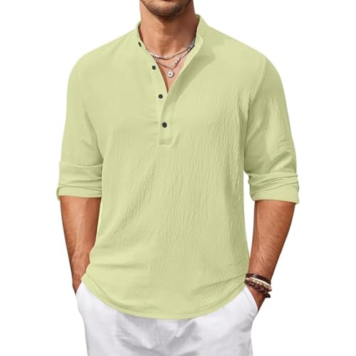 Image of Bellstone Men's Cotton Blend Solid Regular Fit Full Sleeve Short Kurta | Men's Trendy Short Kurta | Ethnic Stylish Casual Lightweight Summer Kurta for Daily and Occasion Use