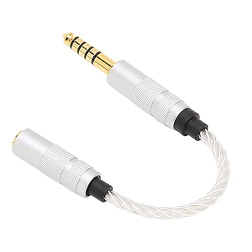 Adaptador de audio 4.4mm macho a 3.5mm hembra transparente miniatura 5