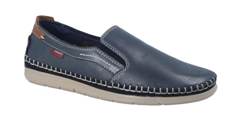 Mocasín de piel lisa y talón picado LUISETTI ZAPATO DANUBIO 23320NA TALLA 41 COLOR MARINO