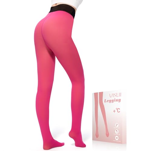 UISLII Fleece Lined Tights Women, Warm Pantyhose l
