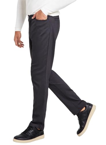 Tommy Hilfiger Mens TH Flex Twill Stretch Casual Trouser Pants, Grey, 38W x 33L2
