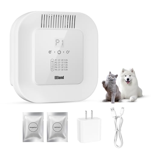 EEland Cat Litter Deodorizer – 99% Odor Removal, Ozone Air Purifier for Pets, Strong Odor Eliminator for Litter Box, Toilet, Closet, Cabinet, Shoe, Garage