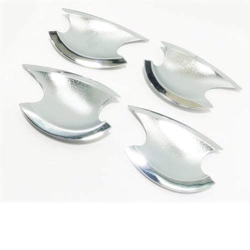 Garnitures de poignée de porte chromées en fibre de carbone style sport
