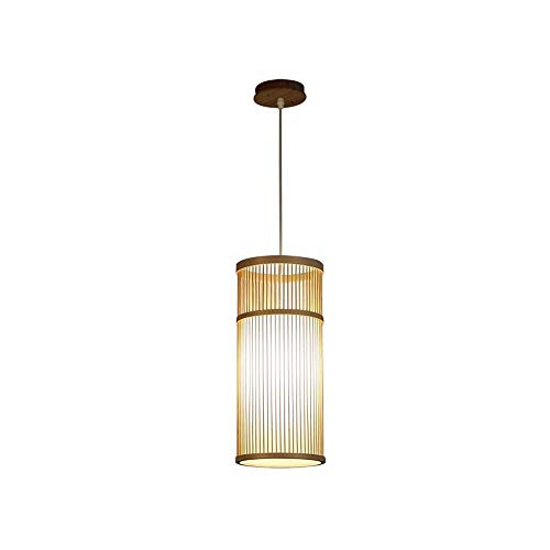 Lustre en bambou réglable pour illuminer chaleureusement une chambre à coucher