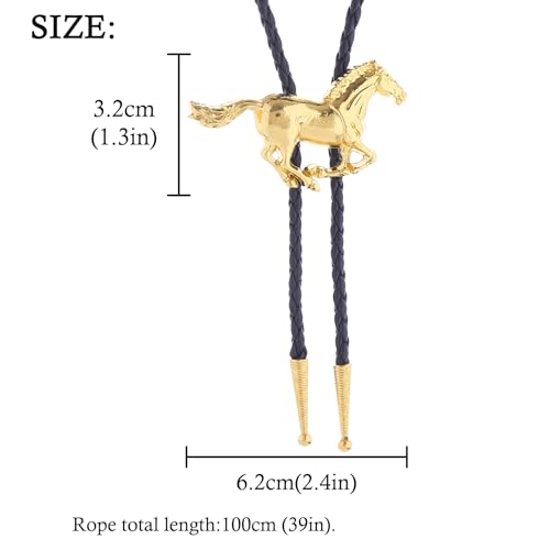 Image of HUABOLA CALYN Bolo Tie for Men Women, Native American Turquoise /Longhorn Bull /Eagle /Horse Bolo ties,Western Tie Costume