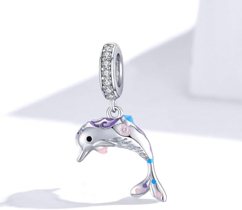 Pendentif dauphin en argent 925, une breloque marine d'exception