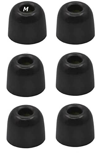 A-ンcas イヤーピース 低反発 ウレタン製 Sony用 WF-1000XM4用 1000xm5用 WF-C700n用 ウレタン製低反発イヤーピース 記憶フォームイヤーチップ Fit in the Case 遮音性 フィット感 装着感向上 【ブラック Mサイズ 3ペア】 BM