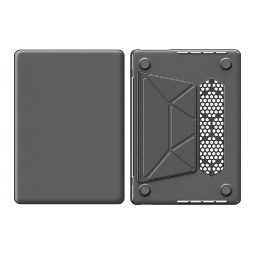 Image of ProElite Case for MacBook Pro 14 inch 2025 2024 2023 2022 2021 M5 Pro /M5 Max /M5 /M4 /M3 A2918 A2992 M2 A2779 M1 A2442 Pro Max, Slim Leather Case with Foldable Stand, Grey