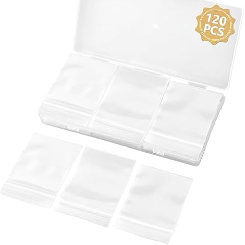 WEGOUP Small Plastic Bags for Jewelry, 120 PCS 2" x 2.76" Mini Plastic Bags, 2.4 Mil Clear Small Zip Bags, Poly Baggies with Resealable Zip for Small Business, Storage, Gift, Candy, Screws Cover