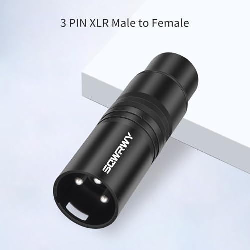 2 Adaptadores XLR Macho a Hembra 3 Pines miniatura 3