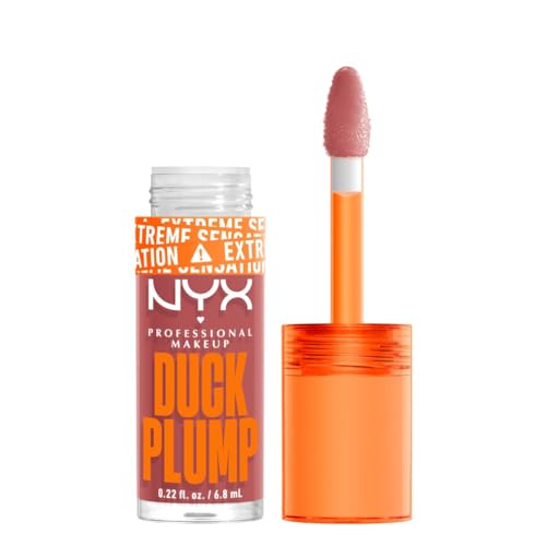 NYX Professional Makeup Laque à Lèvres Repulpante, Couleur Intense, Hautement Pigmentée, Fini Ultra-Brillant, À l'Huile de Gingembre, Vegan, Duck Plump,...