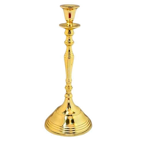 Image of Aluminum Royal Candlestick Holders for Home, Dining and Table Decor, Best Gift for Christmas Decor, Dining Table Decor (Gold, Small)