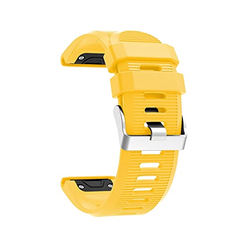 Bracelet silicone de qualité supérieure pour Garmin Fenix 7X jaune 26mm