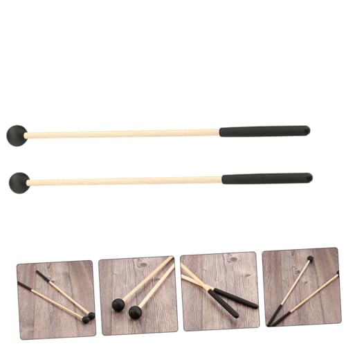 Baquetas para tambor con mango de arce cómodo 2 piezas punta suave versátil para xilófonos, tambores y kit de percusión miniatura 7