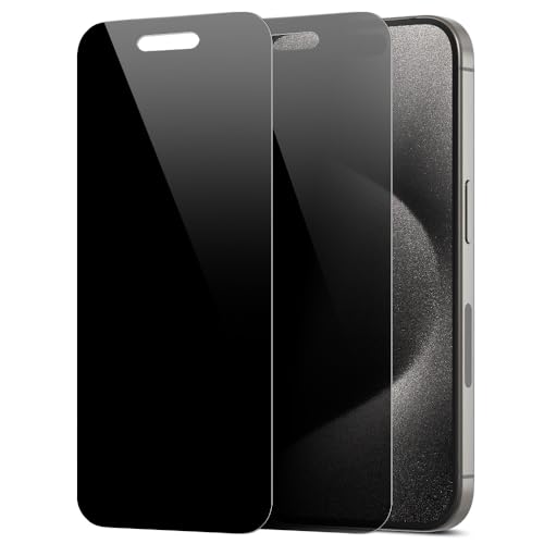Film de confidentialité iPhone 15 Pro Max haut de gamme en verre hybride PET double revêtement