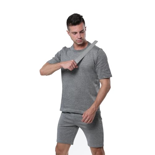 Schnittfeste,Slash-Stabkleidung mit Rundhalsausschnitt,Stufe 5 Schutzausrüstung,Stichsichere Kleidung(grau),Patrouille im Dienst,Geschäftsreisen,für die Metallherstellung für die Messerproduktion