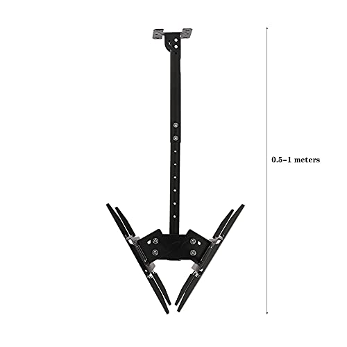 Support TV plafond double écran inclinable pour en finir avec les reflets et les câbles visibles