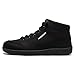 HOBIBEAR Leather Barefoot Boots Zero-Drop Wide Width Minimalist Shoes Unisex Mid Top Walking Boots(All Black Women 11,Men 10)