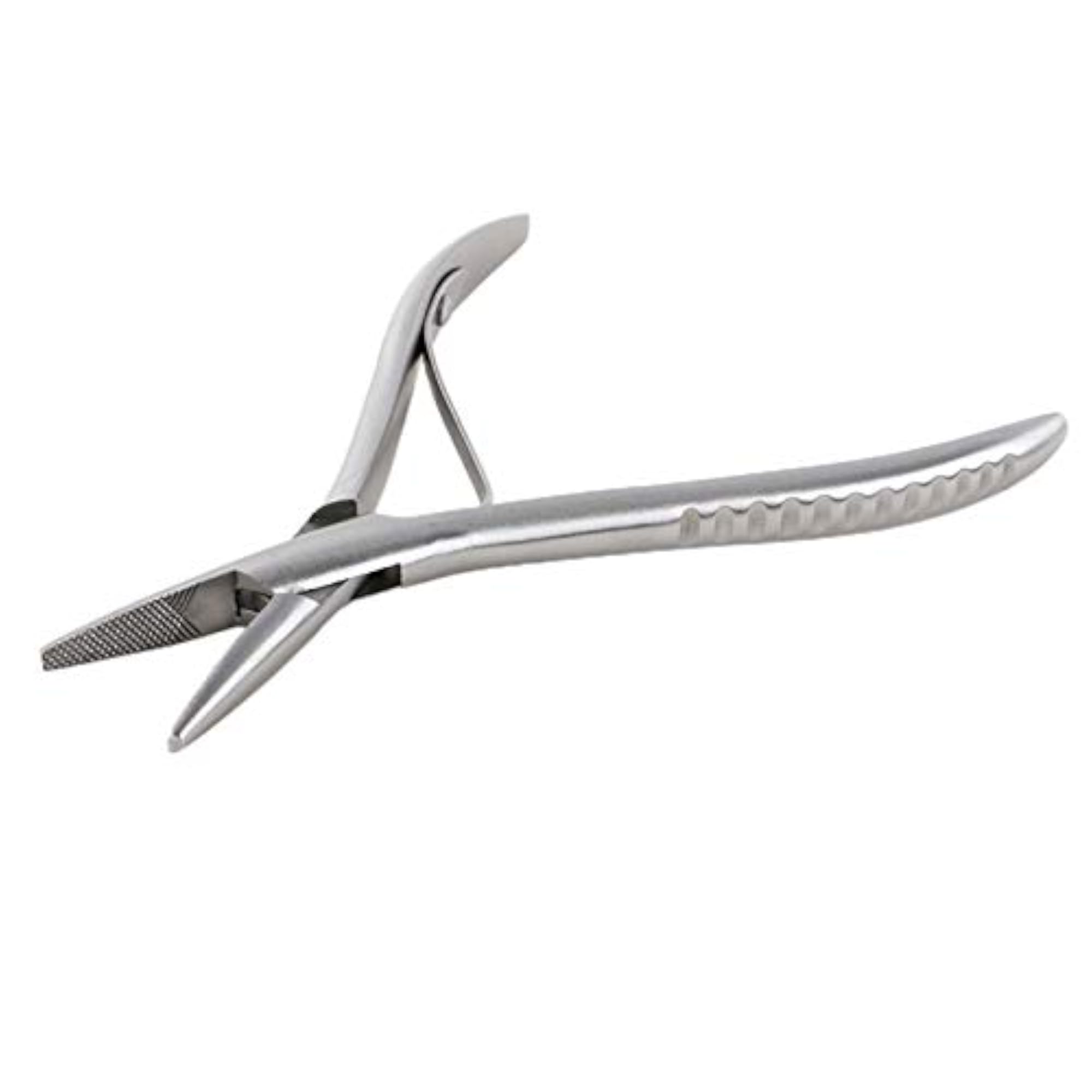 Silver Stainless Steel Hair Extension Pliers, Flat Shape