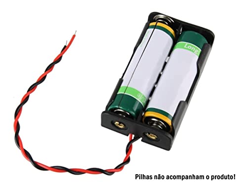Suporte Case Porta 2 Pilhas AACom Rabicho - Para Projetos