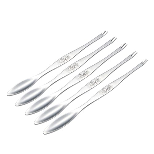 LIFKOME 5pièces Lot Outils Fruits Mer Acier Inoxydable Pinces Et Fourchettes pour Décortiquer Crabes Homards Et Noix Ustensiles Cuisine Pratiques Et Légers