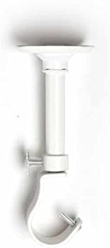 Room/Dividers/Now Adjustable Ceiling-Mounted Curtain Rod Support Brackets, White (1 Set of 2) | Heavy Duty Adjustable Wall Mount Curtain Rod Support Brackets