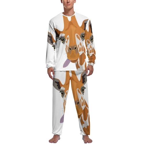 Ensemble de pyjama homme Girafe haut manche longue et pantalon