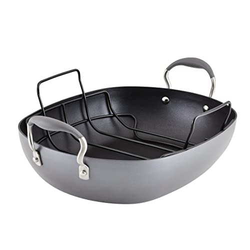 Anolon Advanced Home Hard Anodized Nonstick Roaster/Roasting Pan with Rack