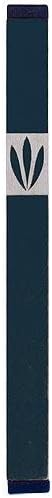 Agayof Large Mezuzah with Leaf Shin Cutout 1.5 x 14cm - Purple