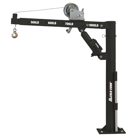 Ultra-Tow Pickup Truck Crane with Hand Winch - 1000-Lb. Capacity