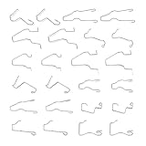 UHANBUT Car Bulb Retaining Spring Clips, Stainless Steel Car Headlight Clamps for H1/H3/H4/H7, Universal Automotive Headlamp Dip Dipped Beam Bulb Holder Retainers Accessories