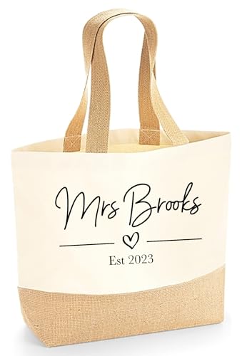 Daytripper Personalized Wedding Tote Bag, Jute Beach Bag