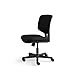 HON Volt Armless Chair, Ergonomic Adjustable Center-Tilt Recline, Fabric Back and Seat, Swivel Desk Chair, Black