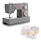 SINGER 4411 Heavy Duty Sewing Machine With Accessory Kit & Foot Pedal - 69 Stitch Applications + SINGER Bobbin Winder - for Class 15 & 15J Bobbins - Battery Powered with Included Power Adapter