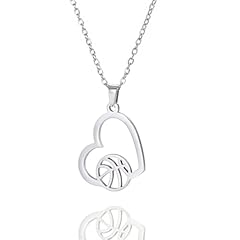 Silver Love Basketball Necklace