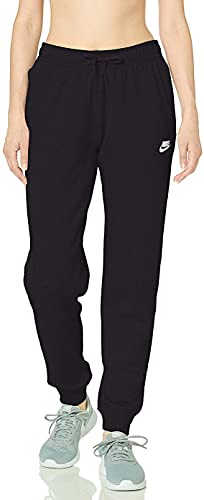 Nike Women s NSW Open Hem Fleece Pant Varsity, Black Black White, Small