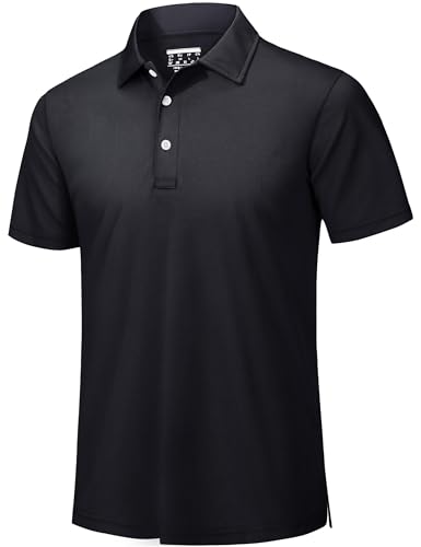 TACVASEN Poloshirts Herren Kurzarm Sommer Schnell Trocknend T-Shirts Performance Sportshirt Outdoor Knopfleiste Herrenhe...