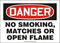 Panneau danger no smoking contre risques incendie Accu-Shield