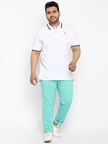 Image of Urbano Plus Men Mid Rise Cotton Regular Fit Casual Chino Pants Stretch