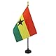 AZ FLAG - Tischflagge Ghana - 15x10 cm Goldene Splitze - Republik Ghana Tischfahne 10 x 15 Cm - Flaggen