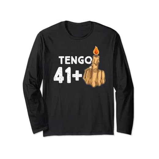 41+1 Dedo Medio Vela De Cumpleaños Para El 42º Cumpleaños Manga Larga