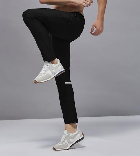 Image of TECHNOSPORT Men Slim Fit Solid Sports Trackpants with Duracool+ for Running, Workout & Sports