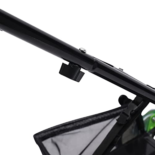 Cortacésped manual con carrete de 16 pulgadas de ancho de corte, ajuste de altura de 9 posiciones, cortacésped de jardín ecológico con recogedor de césped desmontable, ideal para el mantenimiento del