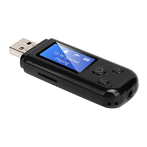 Yechiry Adaptador USB Bluetooth 5.0 con Función de Búsqueda Activa y Calidad de Sonido de Alta Definición para Sistemas Estéreo Domésticos (Black)