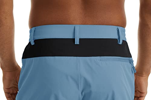 Crysully Men's Cargo Lightweight Shorts Quick Dry Mountain Cilmbing Shorts Light Blue #TOP4