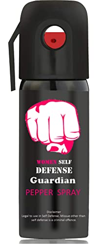GUARDIAN Pepper Spray Self Defence for Women Safety/Protection Single 55ml, Pink & Black, 35G(55ML)