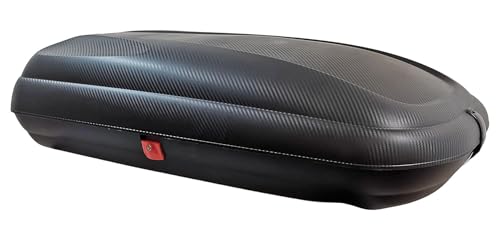 VDP Coffre de Toit Carbone 320ba günstiger Voiture Coffre de Toit verrouillable 320 litres + Barres de Toit en Aluminium Porte-Bagages en kit pour BMW Série 3 Touring (Break) E91 05–12