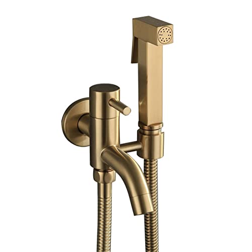 Douchette de toilettes en laiton or brossé chic et durable