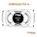 PRV AUDIO 6x9 Inch Midrange Speaker 69MR500-PhP-4 500 Watts Program Power, 4 Ohm, 1.5 in Voice Coil, 250 Watts RMS Pro Car Audio Loudspeaker (Single)