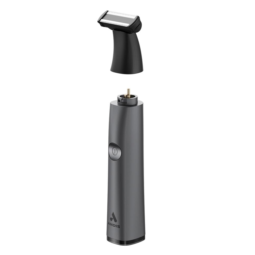 Andis inEDGE Kabelloser All-in-One Pflege-Kit | Dual-Seiten Nass/Trocken Trimmer | 4 Wechselköpfe | Gesicht, Körper, Ohren & Nase | 60 Min Laufzeit | Lithium-Ionen | Schwarz